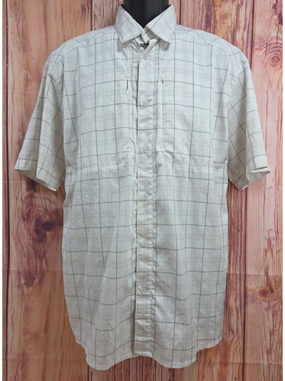 Under Armour Mens Loose Fit Short Sleeve Plaid Shirt Large Lightweight